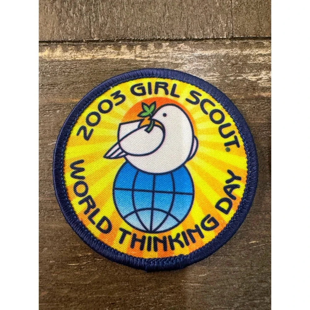 Girl Scouts World Thinking Day 2003 & 2004 Patch Lot of 2 GSUSA